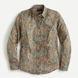 Liberty print J. Crew button down long sleeve shirt Size 4
